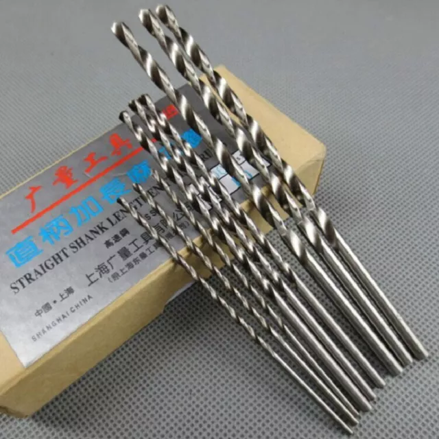 2-3mm Extra Long HSS Twist Drill Bit Straight Shank High Speed Steel 200 - 300mm