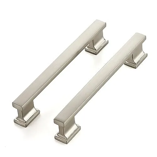 10 Pack Brushed Nickel Cabinet Pulls 6 Inch 5" Hole Center,