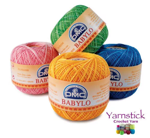 DMC BABYLO 50g gehäkelt Baumwolle Strickfaden Garn Größen 10, 20, 30