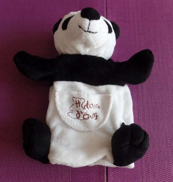 B11G / doudou marionnette panda noir blanc HISTOIRE D'OURS