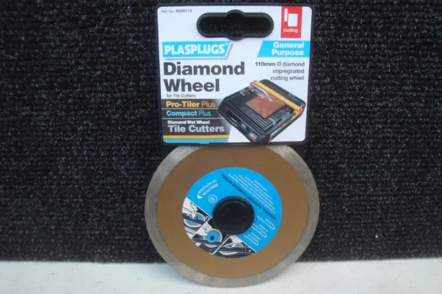 Plasplugs Rdw110 110Mm Diamond Wet Tile Cutting Disc Pro-Tiler Compact Plus