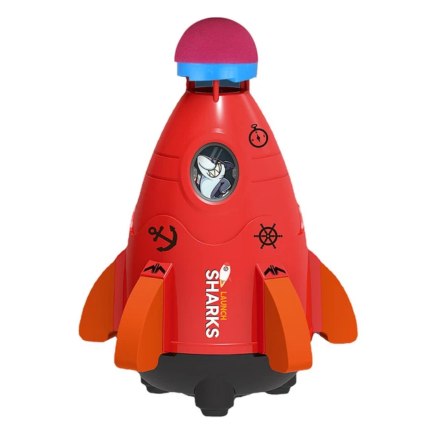Space Rocket Sprinklers Rotating Water Powered Launcher Summer Fun Toys (Red) 2