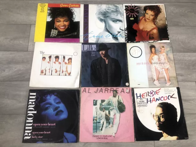 9x 80s 90s RnB Pop Soul 12” Inch Vinyl Record Bundle Lot - Madonna Gwen Guthrie