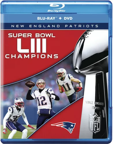 Neuf England Patriots Super Bowl Liii 53 NFL Football Blu-Ray + DVD