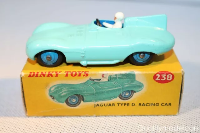 Dinky Toys 238 Jaguar Type D. Racing Car near mint in box all original condition