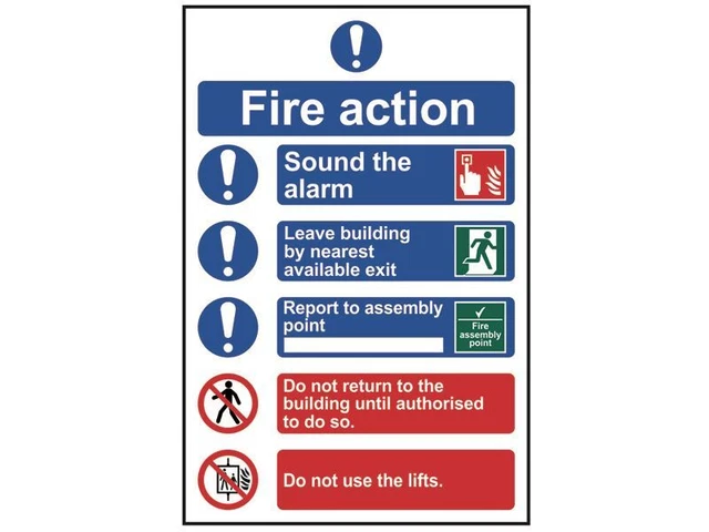 Scan - Fire Action Procedure - PVC 200 x 300mm