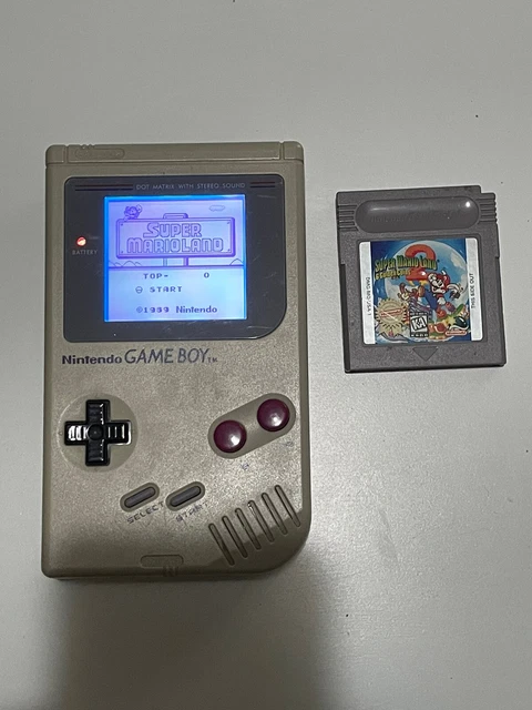Original Nintendo GameBoy DMG-01 Backlight With Both Super Mario Lands Original Nintendo GameBoy DMG-01 Backlight With Both Super Mario Lands