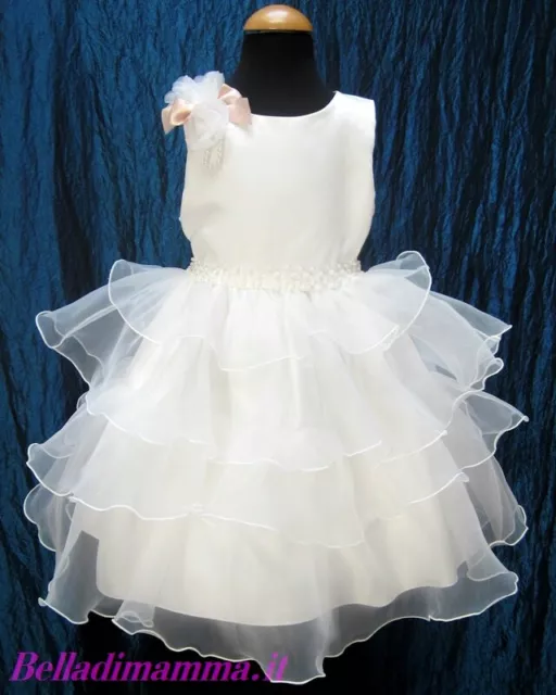Vestito Abito Damigella Cerimonia Bimba Bambina belladimamma (1-8 anni)