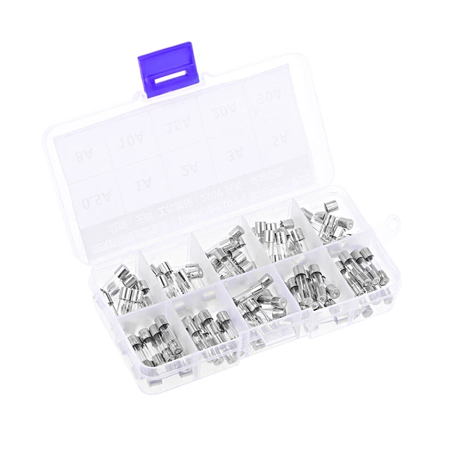 Fusible Cartouche 0.5A 1A 2A 3A 5A 8A 10A 15A 20A 30A 250V 5x20mm Rapide 1 Set