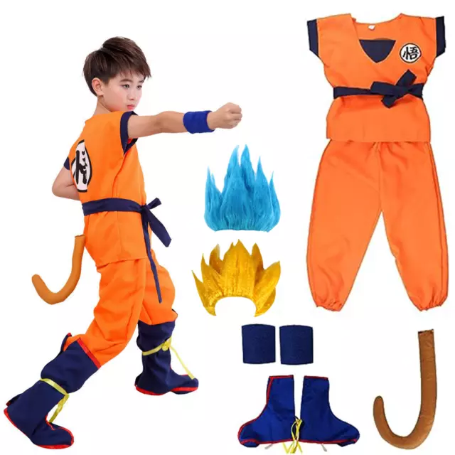 Boys Dress Kids Outfit Party Dragon Ball Z Goku Costume Cosplay Halloween Fancy