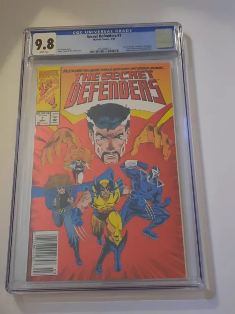 Secret Defenders 1 CGC 9.8 WHITE PAGES NEWSSTAND Wolverine Dr. Strange 1993