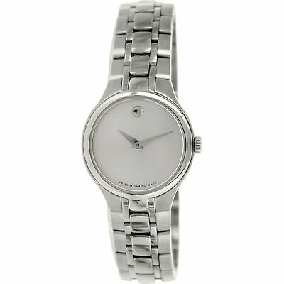 NEW Movado 0606451 Women's Museum Silver Dial Stainless Steel Watch 01.3.14.1086