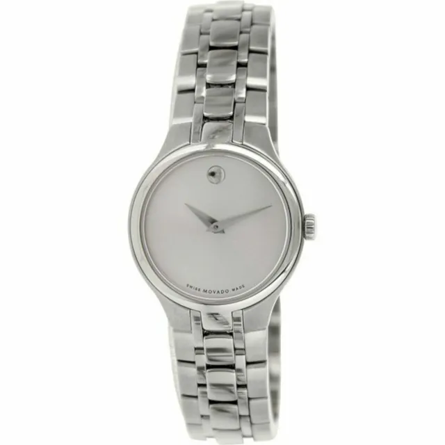 NEW Movado 0606451 Women's Museum Silver Dial Stainless Steel Watch 01.3.14.1086