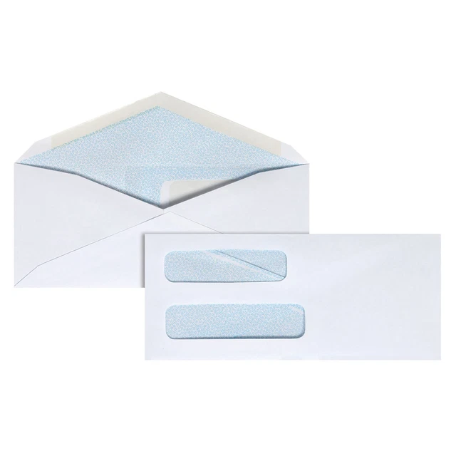Office Depot Double-Window Envelopes, (3 5/8in. x 8 5/8in.) Box of 500
