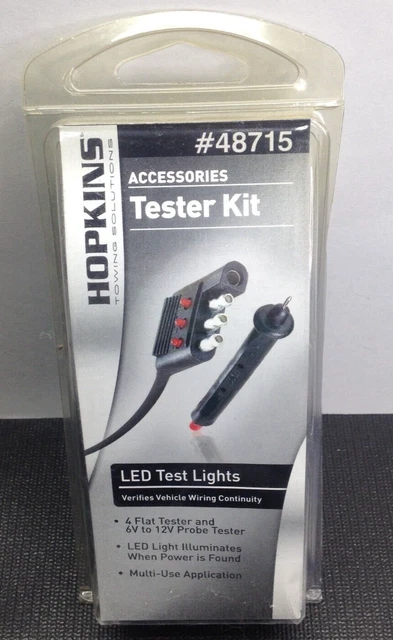 Hopkins Towing Solution 48715 4-Wire Flat Tester w/6 to 12 Volt Tester (bn)