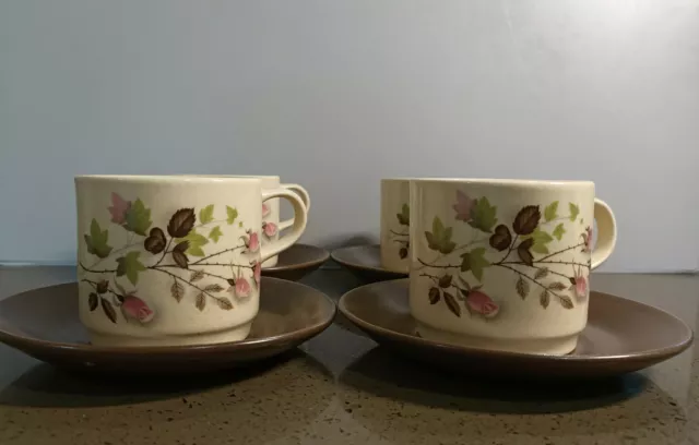 Johnson of Australia cups and saucers with pink rose