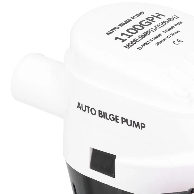 12V 1100GPH Pompe à Eau De Cale De Bateau Submersible Automatique Haute