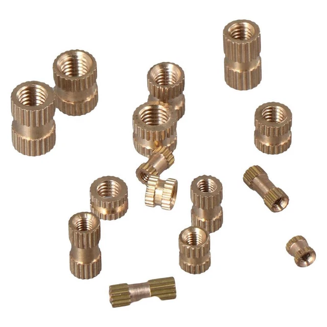 Herrajes Hafele De Latón Dorado Insertos De Latón M6 X 9/12 Mm Hafele | Para Prensar En Madera | Acabado Dorado Brillante Insertos Dorados Brillo - Foto 10