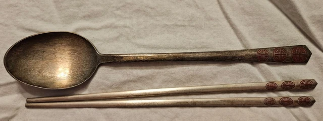 Korean AG700 Silver Set spoon & chopsticks