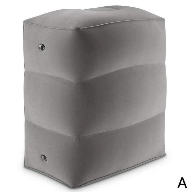 Colour Grey Inflatable Footrest Leg Foot Rest Office Car Pillows Travel Pad R R5