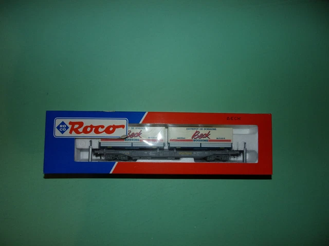 ROCO 46561 WAGON kangourou SBB FFS T3 Taschenwagen * 2x PLANZER Wechselpritschen EUR 29,99