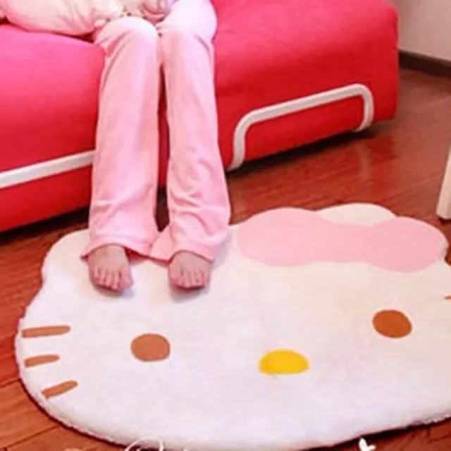Kawaii Teppich, superweich, süße Cartoon Schlafzimmermatte, Hello Kitty