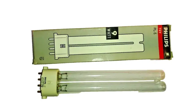 Philips PL-s 4-PIN UV Lamp Spare  Pond  Filter OASE UVC BULB TUBE LIGHT 9 WATT