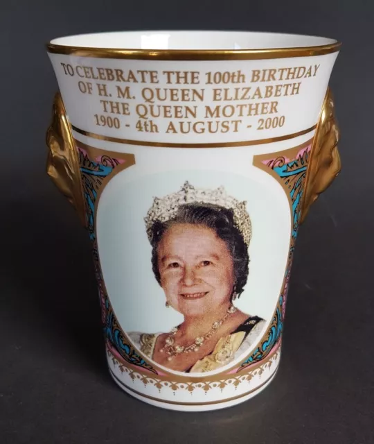 Caverswall - Queen Mother's 100th Birthday Lion Head Beaker