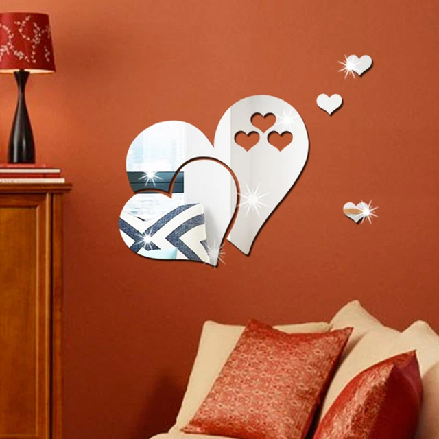 1 Set Wandaufkleber Wasserdicht Zum Selbermachen Glatte Liebe 3D Acryl Aufkleber Cartoon