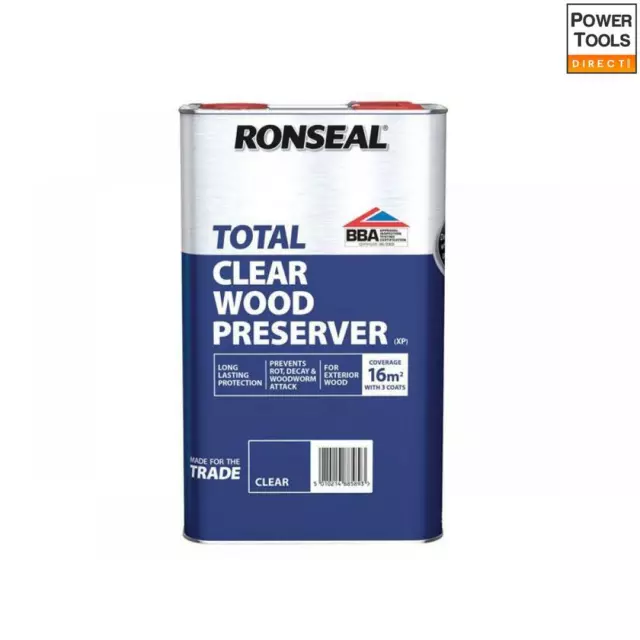 Ronseal Trade Total Wood Preserver Clear 5 litre