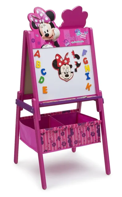 Delta Children Wooden Double-Sided Kids Easel with Storage 3