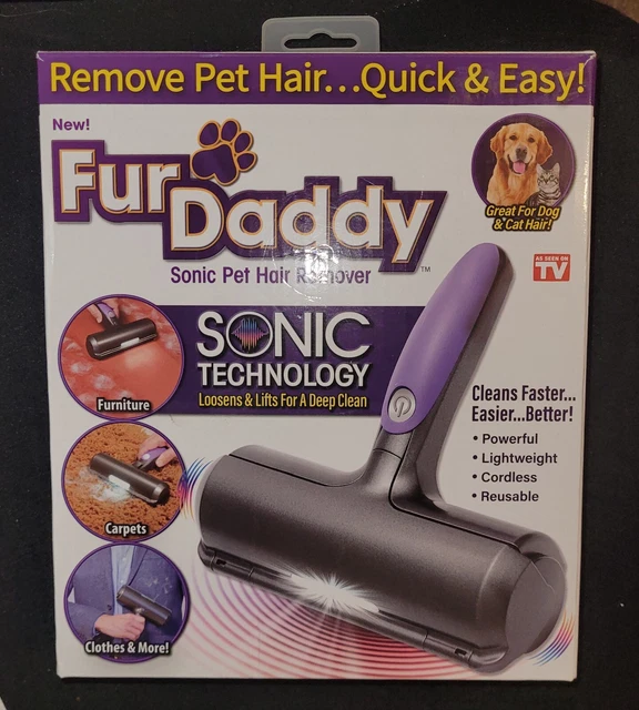 Fur Daddy - As Seen On TV - Cordless Sonic Pet Hair Remover for Dogs & Cats