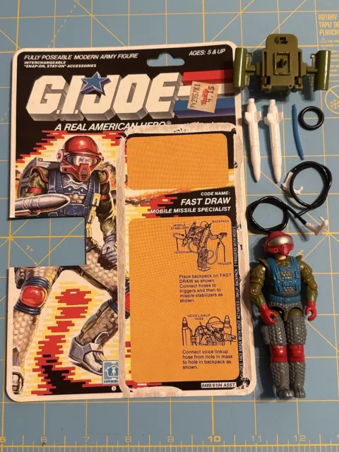 GI Joe - Fast Draw - MissileSpec - COMPLETE with CARDBACK - Used, Good Condition