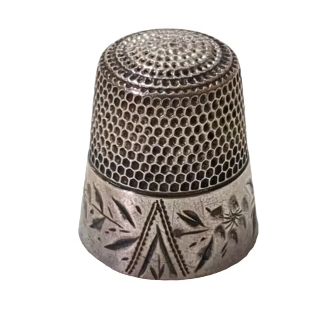 Antique Thimble Sterling Silver  Simons Bros & Co 1800s