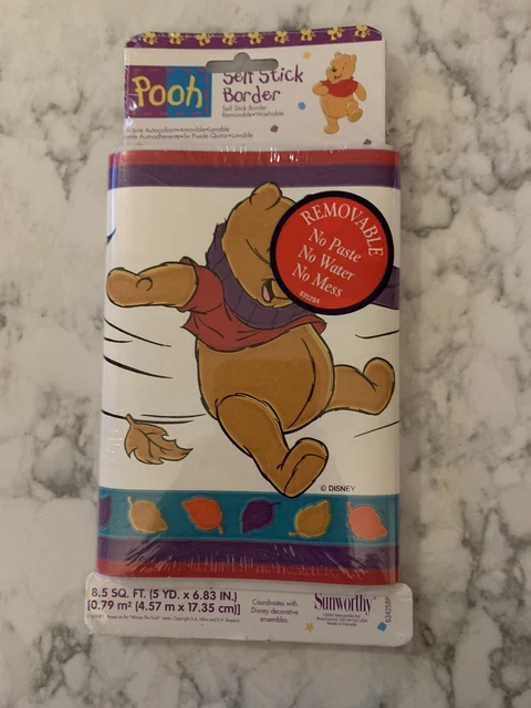 Winnie The Pooh Self Stick Border Windy Fall Day Tigger 5 Yards Sunworthy NOS