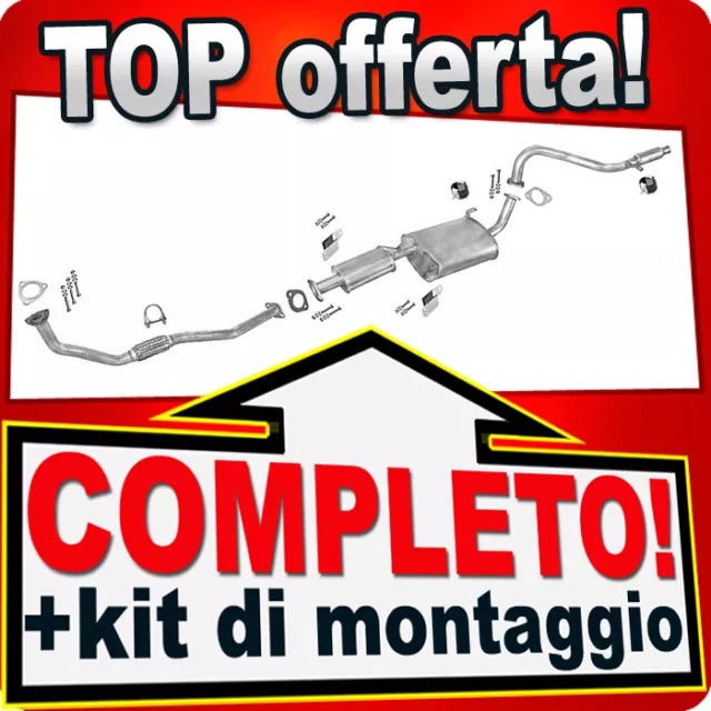 Scarico Completo per NISSAN TERRANO II 2.7 TD 4x4 SWB 1993-1999 Marmitta +Tubo