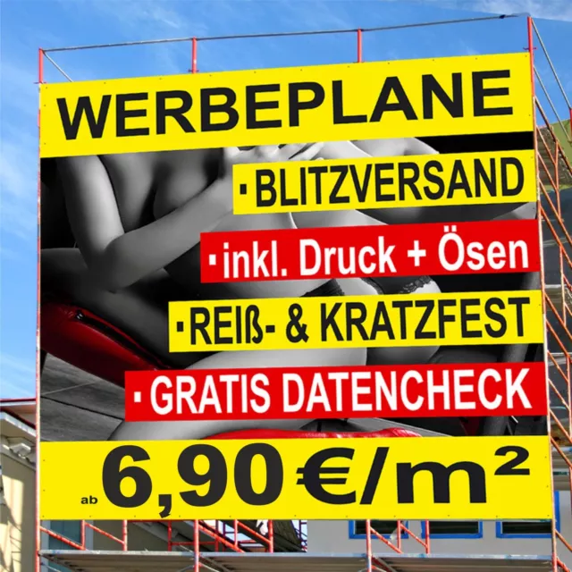 LKW Plane PVC Plane Banner Werbeplakat Digitaldruck Werbebanner Werbeplane 550g