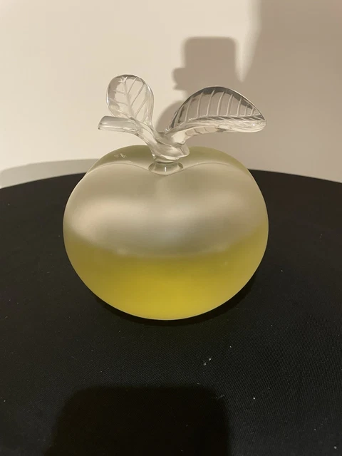 Flacon à Parfum Lalique En Cristal - Forme Pomme - Signé Lalique - Pièce Décorative