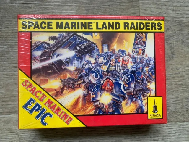 Warhammer Epic Space Marine Land Raiders Box versiegelt 1990er Jahre NOS OOP selten