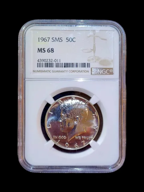 1967 SMS Kennedy Half Dollar 50c NGC MS68
