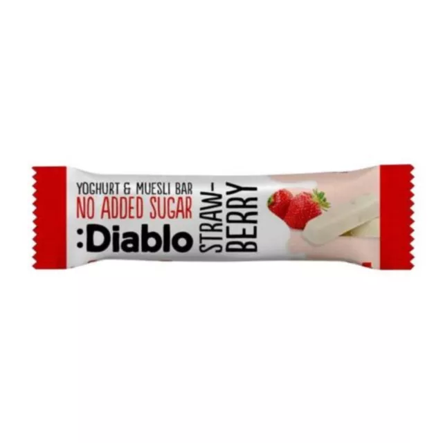 Diablo zuckerfrei Diablo Joghurt beschichtete Erdbeere Müsli Bar 30g - 1er Pack