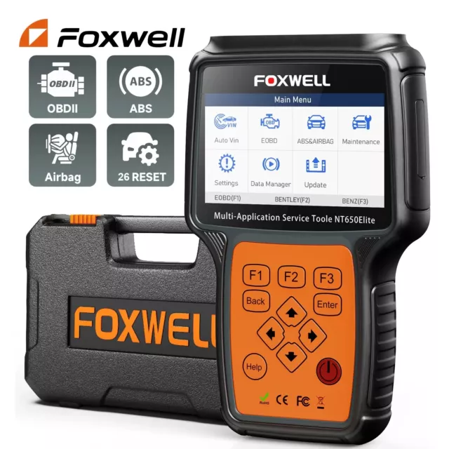 Foxwell NT650 Elite OBD2 Kfz-Scanner Auto Diagnose DPF ABS TPS TPMS EPB Öl Reset