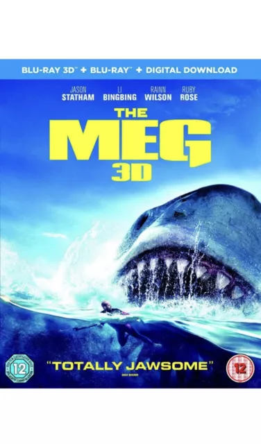 The Meg (Jason Statham) 2D & 3D 2 Disc Edition (Blu Ray) Brand New Sealed