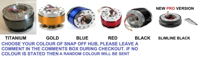 Quick Release Snap Off Steering Wheel Boss Kit Hub Fit Escort Mk1 Capri + More 2