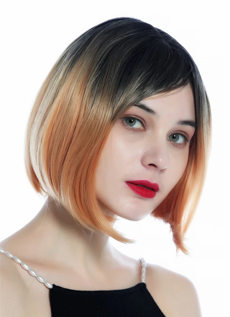 Perruque Courte Femme Eleonore F27613 - Blond Foncé Méché Blond Clair, Synthétique Bouclée