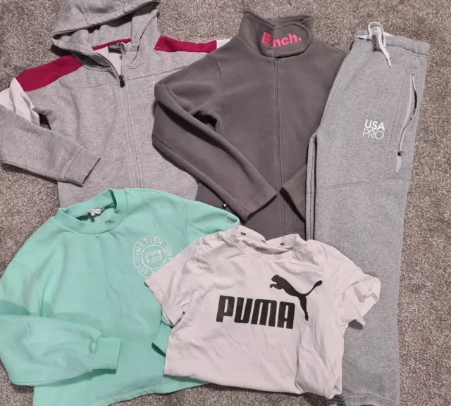 11-12 years girls bundle usa pro bench tommy hilfiger joggers jumpers (35)