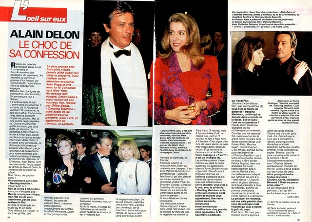 COUPURES DE PRESSE Alain Delon Lorie clippings EUR 4,50 - FR
