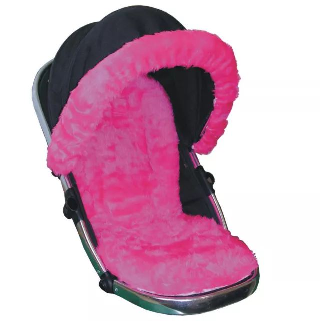 Hot Pink Faux Fur Seat Liner - Select your model of pushchair