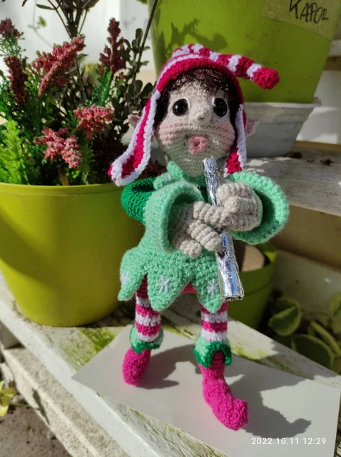 Amigurumi, Geschenk, Handarbeit, gehäkelte Puppe, MädchenfigurenWeihnachtsdekora