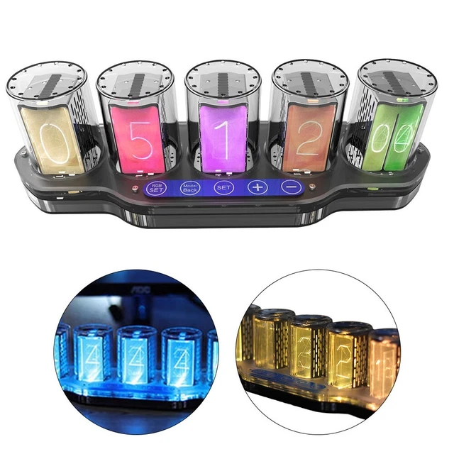 Vintage Style RGB LED Clock with Adjustable Colors for Table and Bedroom